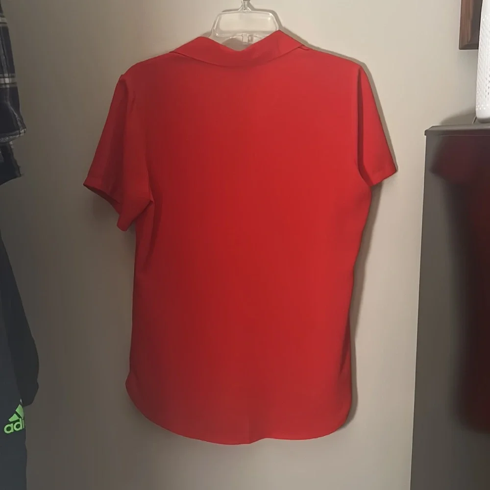 Red button down top - Picture 3 of 3